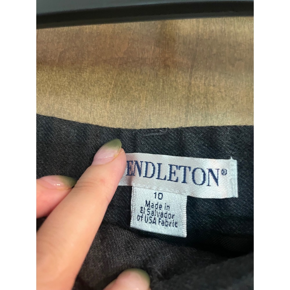 Pendleton Womens High Waisted Straight‎ Leg Dress Pants Charcoal Gray Size 10 - Picture 8 of 9